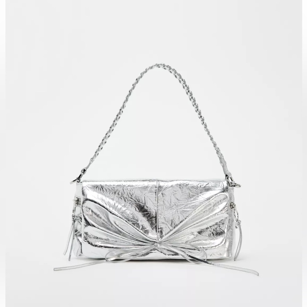 Zara Metallic Shoulder/Crossbody Bag